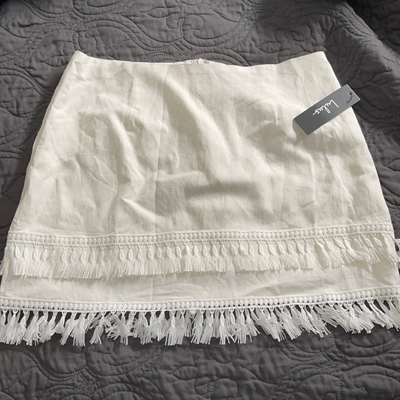 Lulus Dresses & Skirts - Lulus white tassel skirt